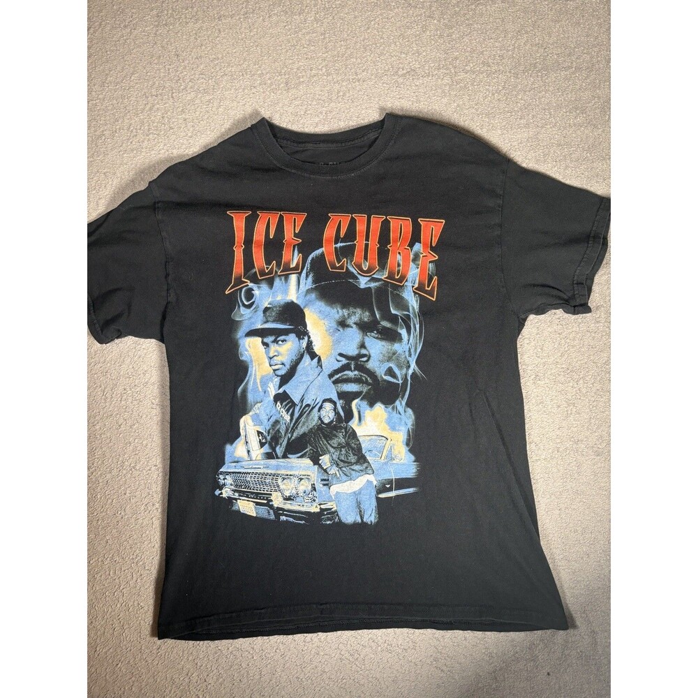 Ice Cube T Shirt Men’s Size Large Graphic Print Black Hip Hop Rap